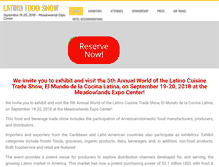 Tablet Screenshot of latinofoodshow.com